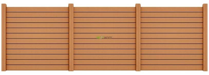 Kompletní plotové pole WPC NEXTfence - teak - Nextwood.cz