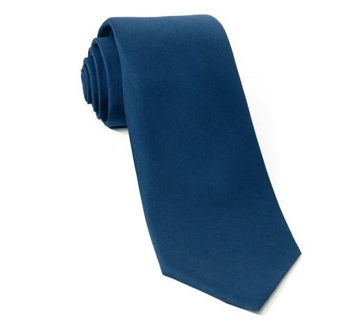 Silk Solid Tie Blue