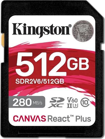 Kingston Canvas React Plus SDHC 512 GB UHS-II U3 Class 10 od 2 187 Kč