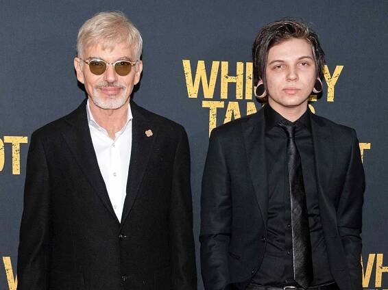 Billy Bob Thornton (L) and son William Thornton attend the "Whiskey Tango Foxtrot" world premiere on March 1, 2016