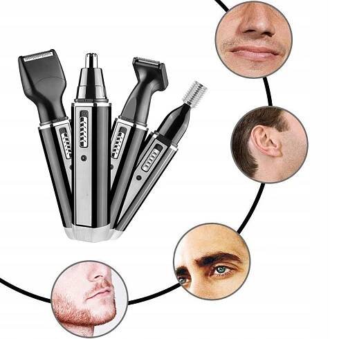 Zastřihovač HOLICÍ STROJEK Kemei Zastřihovač obočí 4v1 MULTIFUNKČNÍ Napájení síťové / na dobíjecí baterie
