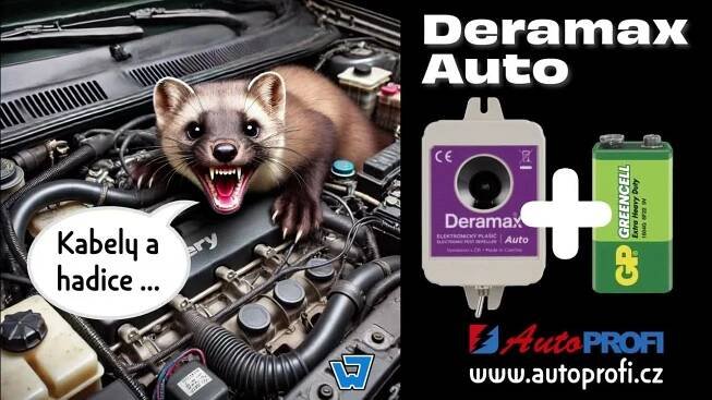 DERAMAX auto proti kunám v autě
