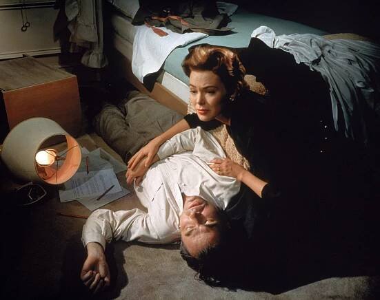 Silnější než život - Z filmu - James Mason, Barbara Rush