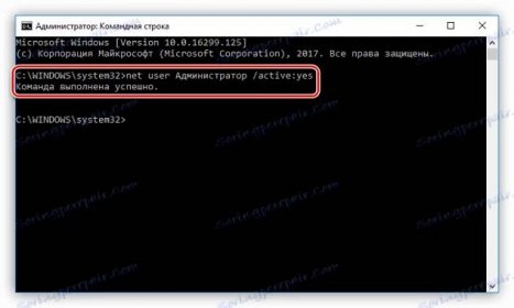 Povolení účtu Administrator z příkazového řádku v systému Windows 10