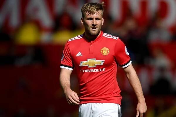 Luke Shaw Playing for Manchester United Wallpaper