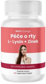 MOVit Péče o rty L-Lysin + Zinek, 120 veganských kapslí