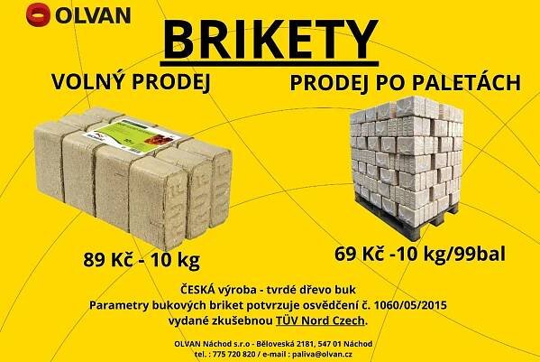 AKCE na bukové brikety