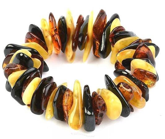 Náramek jantar kameny mix (58g) - naturshop.cz
