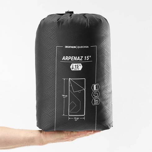 Kempingový spací pytel Arpenaz 15°