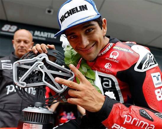 Jorge Martin při oslavách 75. výročí založení šampionátu Foto: Pramac Racing