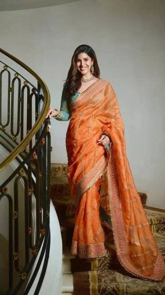 Nimrat Kaur’s saree look is a masterclass in royal glam