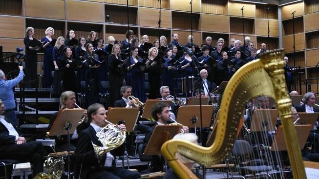 75 Jahre Bayerischer Rundfunk. Aufnahmesession im Studio 1 des Funkhauses, Januar 2024 (Foto: Alexander Heinzel)