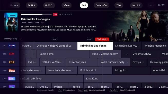 Možnost sledovat televizi