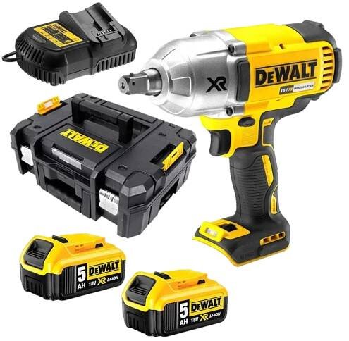 Mașină de înșurubat cu impact cu 2 acumulatori DeWalt DCF899P2