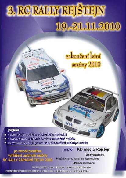 AUTOMOBILOVÉ ZÁVODY RC RALLYE V REJŠTEJNĚ | MĚSTSKÝ ÚŘAD REJŠTEJN