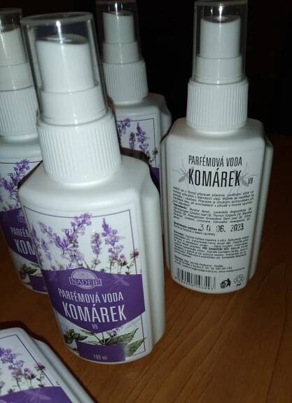 Naděje Parfémová voda s repelentními účinky Komárek 100ml  2901301 - přírodní repelent - odpuzuje komáry, klíšťata a hmyz 