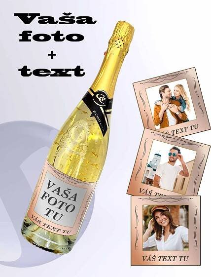 Zlaté šumivé 0,75 l - foto a text - ornament
