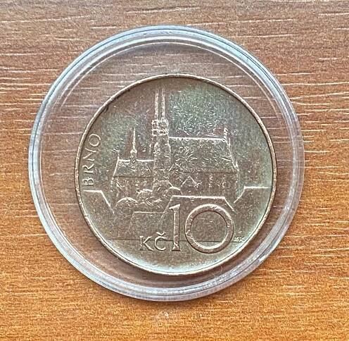 10.- Kč rok 1993, malé Kč, vzácná varianta RRRR