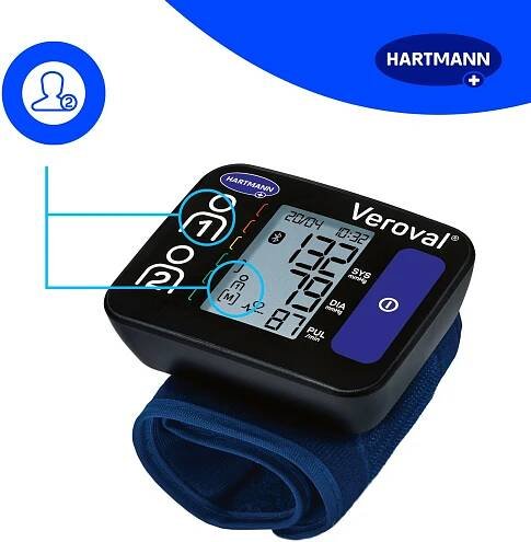 HARTMANN Veroval Compact + Connect zápěstní, Bluetooth připojení, 3 roky záruka