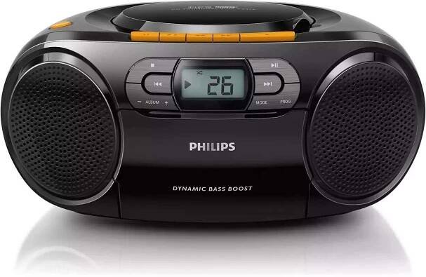 PHILIPS CD přehrávač kazetový přehrávač stereo přenosný boombox USB FM rádio MP3 páska