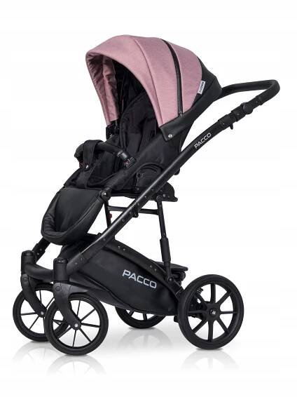 RIKO BASIC PACCO DĚTSKÝ KOČÁREK 3V1 - BARVA 02 PINK AUTOSEDAČKA COSMO Sada 3v1