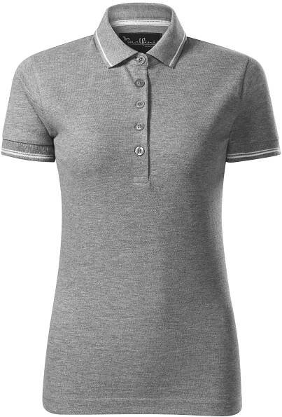 Dámské triko s límečkem MALFINI PREMIUM PERFECTION PLAIN 253 TMAVĚ ŠEDÝ MELÍR velikost: XXL : ALTISPORT.cz