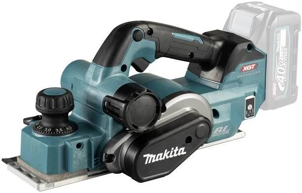 Makita KP001GZ hoblík na akumulátor bez akumulátoru, bez nabíječky Šířka hoblování: 82 mm Hloubka drážky: 50 mm