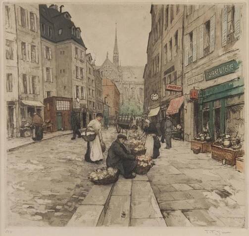 Place Maubert v Paříži, 1914 | Aukční dům Sýpka