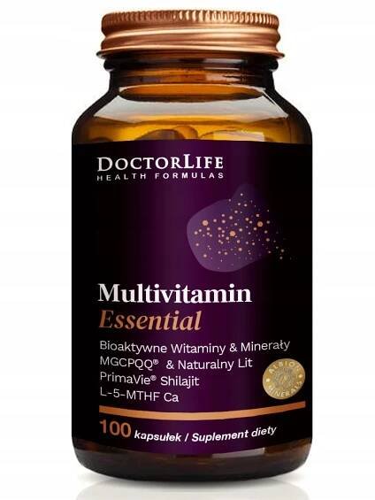 DOCTOR LIFE Multivitamin Essential Bioaktivní vitamíny a minerály 100 kapslí