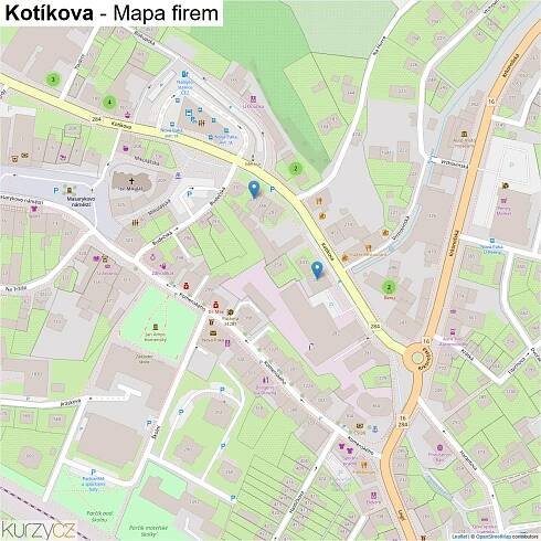 Kotíkova - mapy | Kurzy.cz