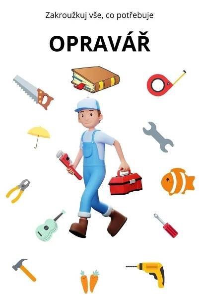 an image of a man with tools on his head and the words opavar above him