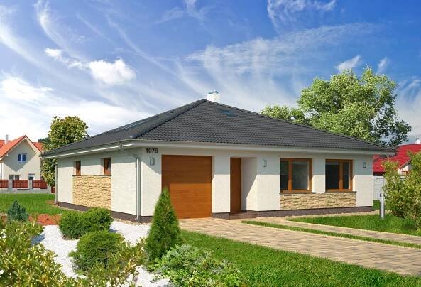 Projekt na bungalov, projekt bungalov, projekty bungalov, bungalov 1076 