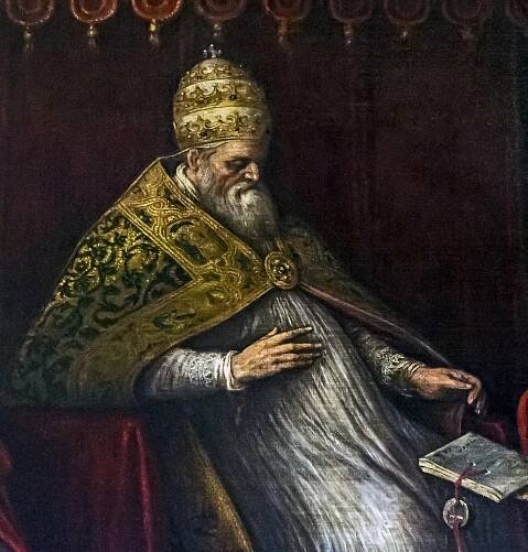 File:Interior of Santi Giovanni e Paolo (Venice) - Honorius III by Leandro Bassano.jpg - Wikimedia Commons
