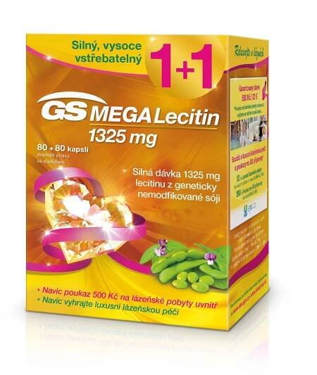 GS MEGA Lecitin 1325 mg 80+80 kapslí Vánoce 2018