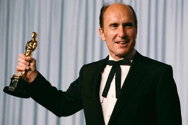 Robert Duval with his Best Actor Oscar for 'Tender Mercies' at the 56th annual Academy Awards in L.A. on April 9, 1984.