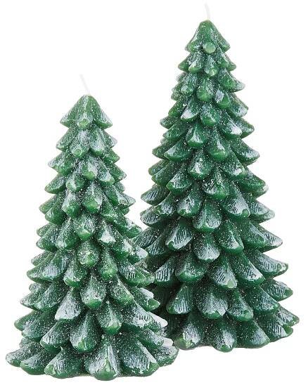 X-MAS Svíčka vánoční stromek 22 cm - zelená