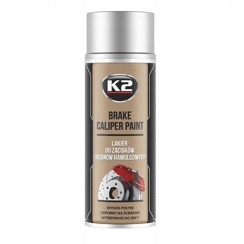 K2 BRAKE CALIPER LAK PAINT PRO BRZDOVÉ TŘMENY STŘÍBRNÝ 400ml L346SR