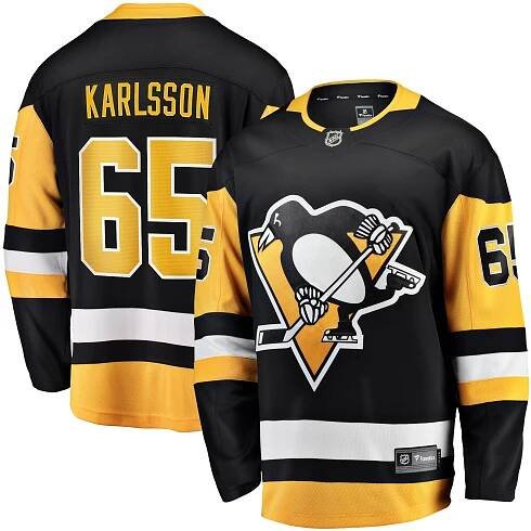 Men's Pittsburgh Penguins Fanatics Black Home Breakaway Custom Jersey