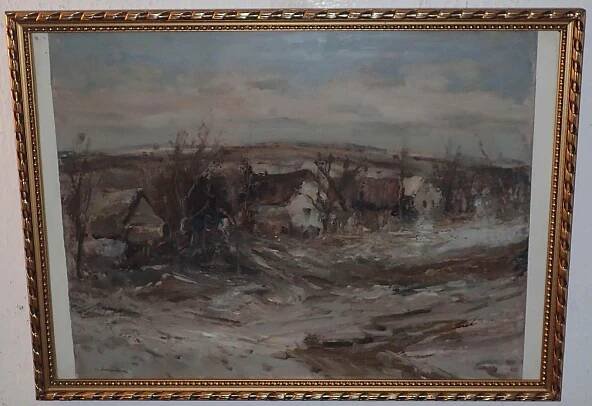 IMPRESE VESNIČKA V ZIMĚ - JOSEF VONDRÁČEK - Umění