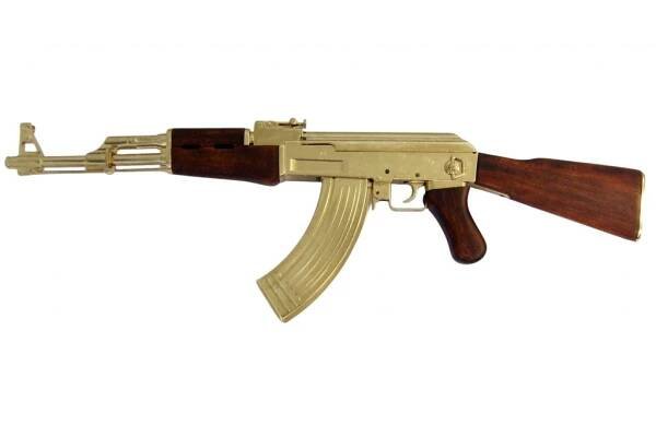 AK47 zlatá útočná puška Kalašnikov (samopal) Rusko 1947