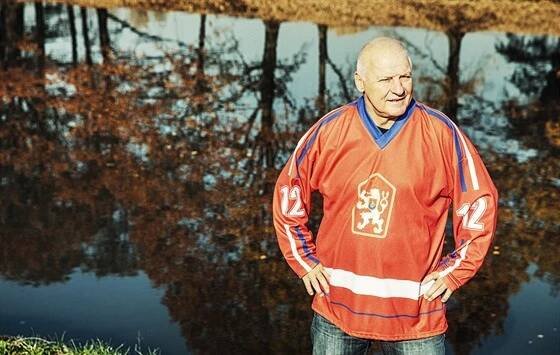 Bývalý hokejový reprezentant Pavel Richter v reprezentačním dresu.
