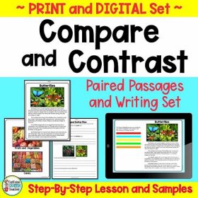 cover of Compare and Contrast Paired Passages Bundle on Teachers Pay Teachers