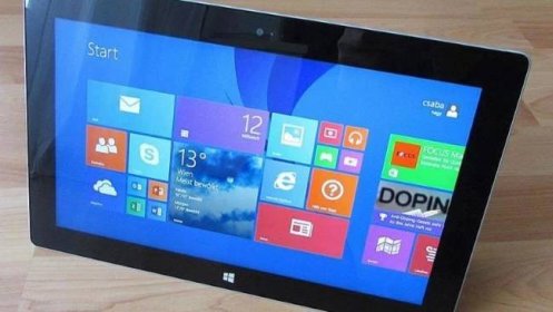 Windows 8 na obrazovce tabletu