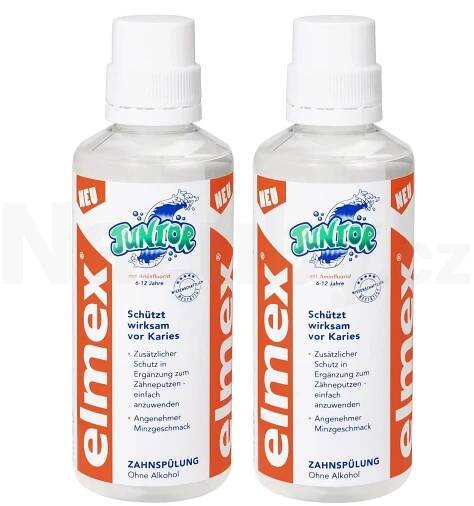 Elmex Junior ústní voda 2x400 ml - srovnání cen | Leano.cz