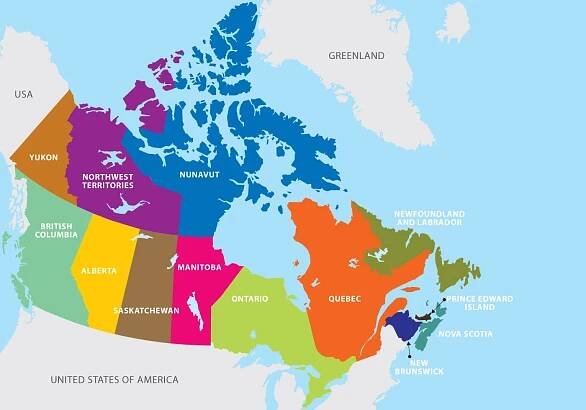 Canada Map 97980 Vector Art at Vecteezy