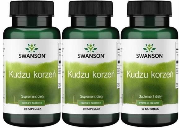 3 kusy Kudzu 500 mg 60kapslí Swanson Příznaky menopauzy Produkce serotoninu