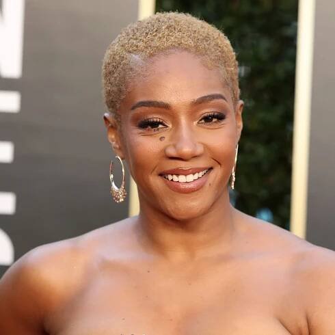 Tiffany Haddish Debuts Blonde Buzz Cut at the 2021 Golden Globes — See Photos