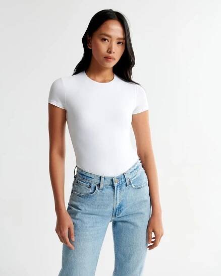Abercrombie &amp; Fitch + Soft Matte Seamless Tee Bodysuit