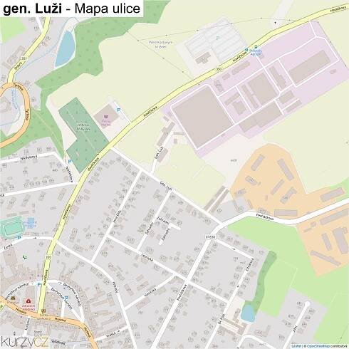 gen. Luži - mapy | Kurzy.cz