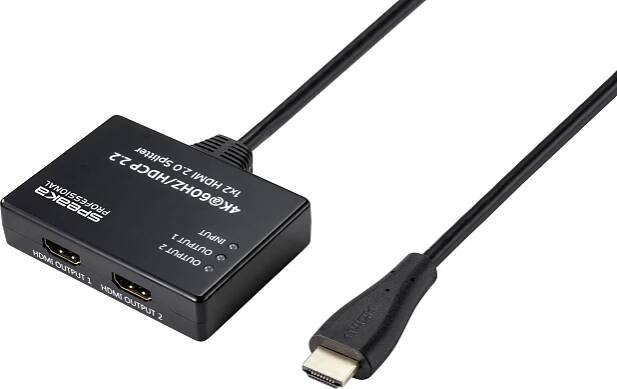 SpeaKa Professional SP-9443508 1 + 2 porty HDMI rozbočovač   černá